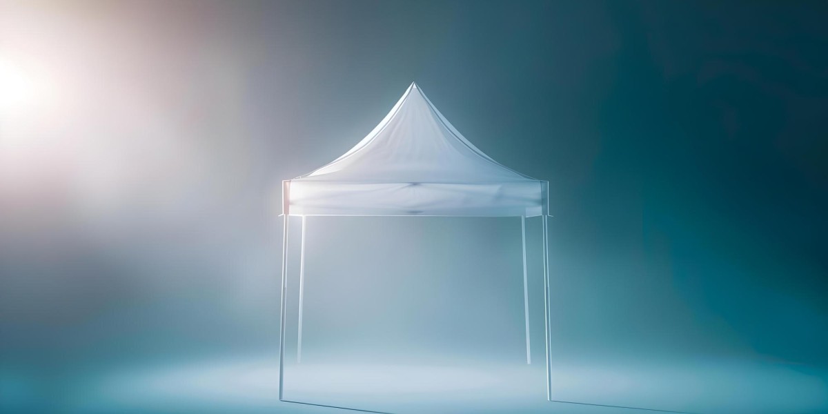 Branded pop up tent at outdoor event